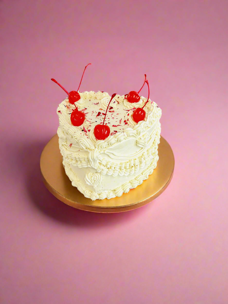 Gâteau Saint-Valentin Litchi, citronnelle et vanille