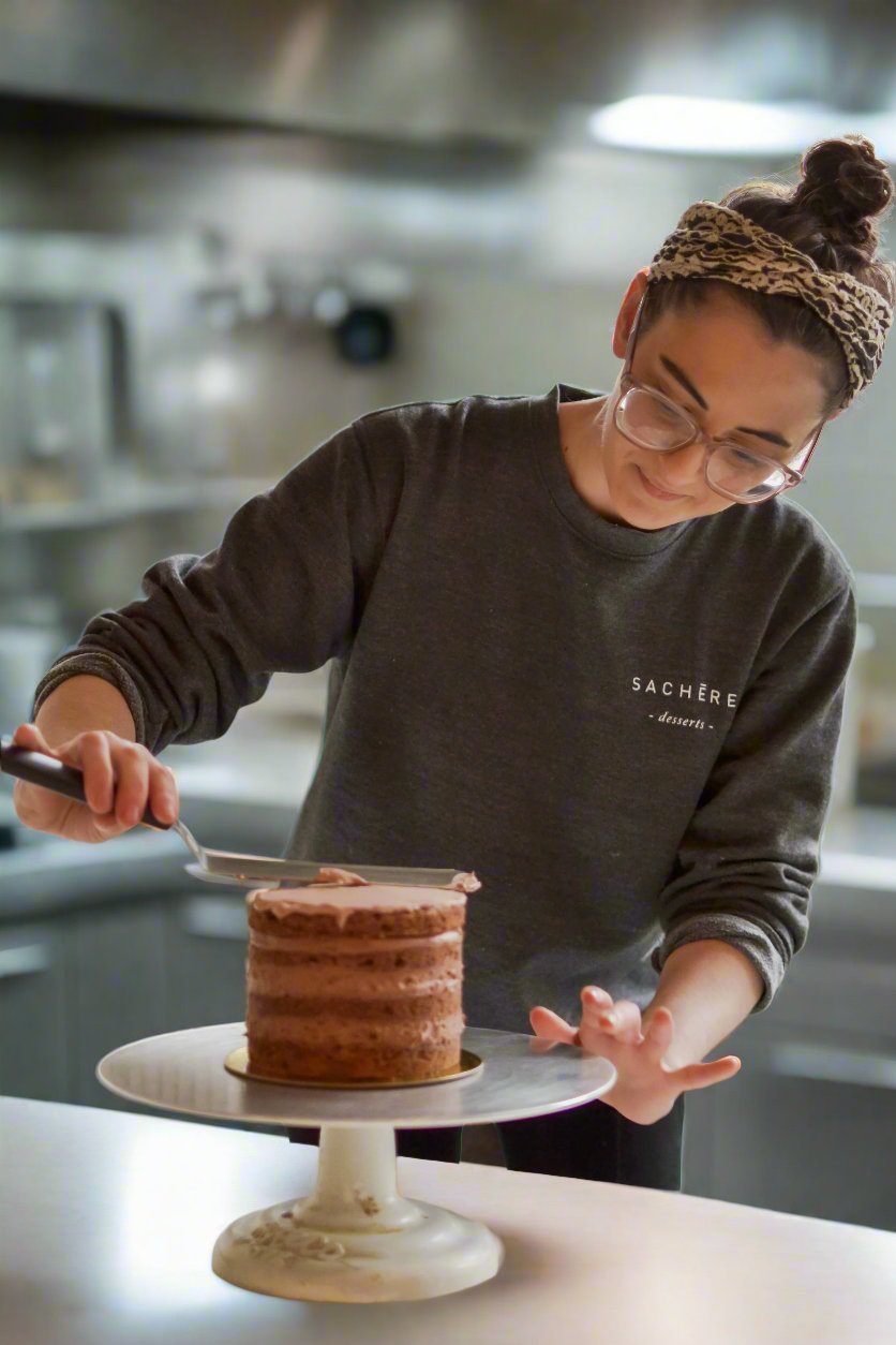 Pastry class *Cake for November-matcha, passion fruit and white chocolate*