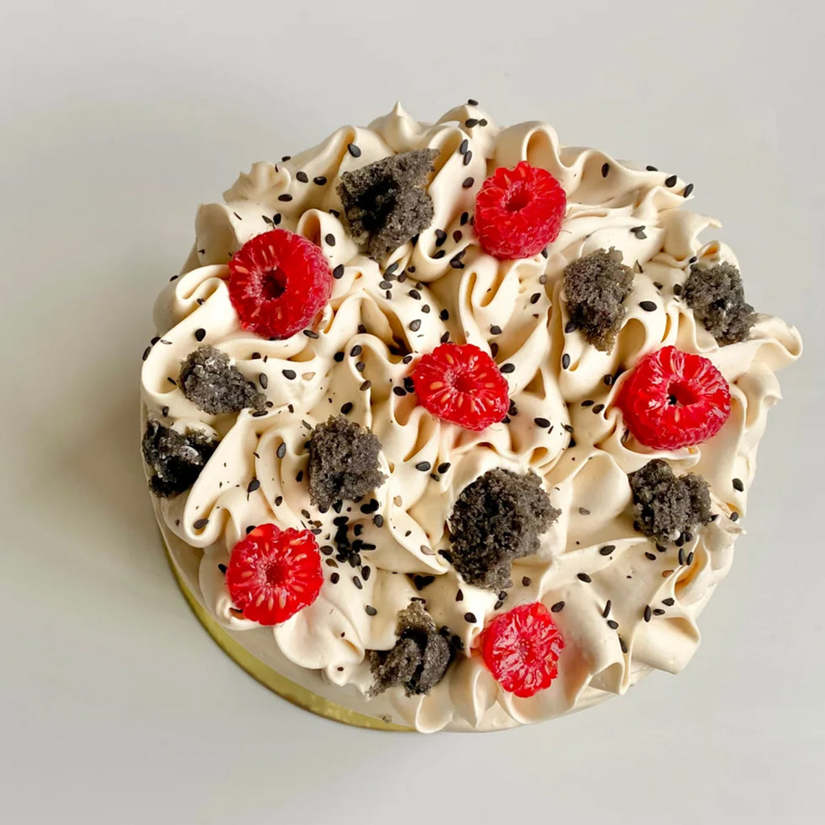 Caramelized White Chocolate and Black Sesame Entremet Mousse Cake |  Dessertisans